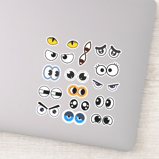 Grappige Ogen Expressie Grappige Ogen Sticker Set (Detail)
