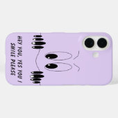 Grappige ogen iPhone Case Aangepaste kleur en teks (Achterkant (horizontaal))