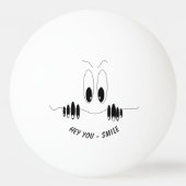 Grappige Ogen Ping Pong Bal Glimlach - Aangepaste  Pingpongbal (Voorkant)