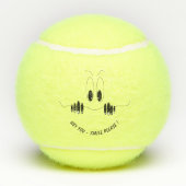 Grappige ogen Tennisballen Glimlach - Aangepaste t (Achterkant)