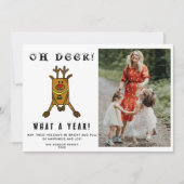 Grappige Oh Herten Wat een Jaar Kerst Foto Feestdagenkaart (Voorkant)