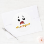 Grappige Oh Mijn God Sticker | Schattige Geschokte (Envelop)