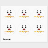 Grappige Oh Mijn God Sticker | Schattige Geschokte (Vel)