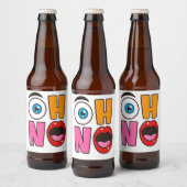 Grappige “Oh nee” Cartoon Bier Etiket (Flessen)