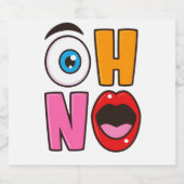 Grappige “Oh nee” Cartoon Bier Etiket (Enkel label)