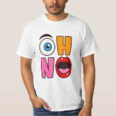 Grappige “Oh nee” Cartoon T-shirt (Voorkant)