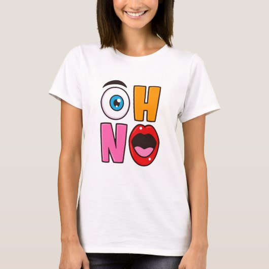 Grappige “Oh Nee” Cartoon T-shirt (Voorkant)