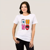 Grappige “Oh Nee” Cartoon Tri-Blend Shirt (Voorkant volledig)