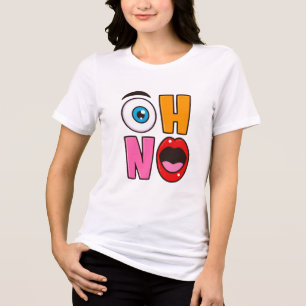 Grappige “Oh Nee” Cartoon Tri-Blend Shirt