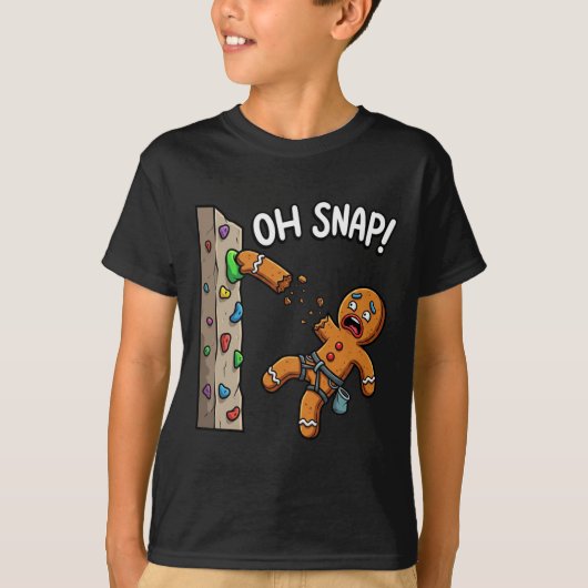 Grappige Oh Snap Peperkoek Man Klimmende Meme Kers T-shirt (Voorkant)