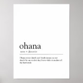 Grappige Ohana Hawaiin Familie Definitie Print (Voorkant)