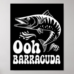Grappige Ohh Barracuda Vissen Voor Rockmuziek Lief Poster