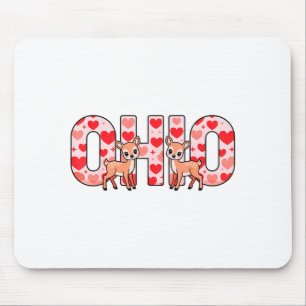 Grappige Ohio Herten Midwestern Feest O-h-i-o In V Muismat