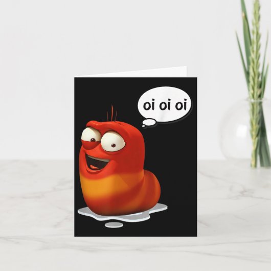 Grappige Oi Oi Oi Rode Worm Sarcastische meme Kaart (Voorkant)