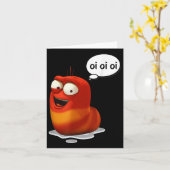 Grappige Oi Oi Oi Rode Worm Sarcastische meme Kaart (Gele Bloem)