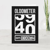 Grappige Oldometer 40e verjaardag Kaart, Sarcastis Kaart (Voorkant)