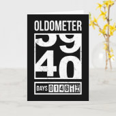 Grappige Oldometer 40e verjaardag Kaart, Sarcastis Kaart (Gele Bloem)