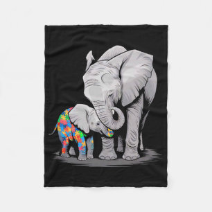Grappige Olifant Autisme Bewustzijn Autisme Moeder Fleece Deken