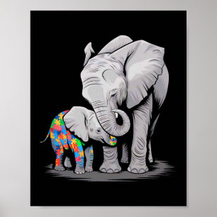 Grappige Olifant Autisme Bewustzijn Autisme Moeder Poster