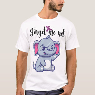 Grappige Olifant Bloem Vergeet Mij Niet Heimerheim T-shirt