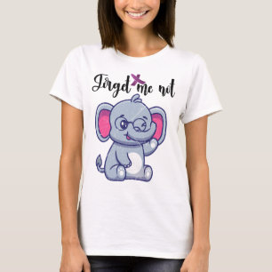 Grappige Olifant Bloem Vergeet Mij Niet Heimerheim T-shirt