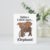 Grappige Olifant Briefkaart (Staand voorkant)