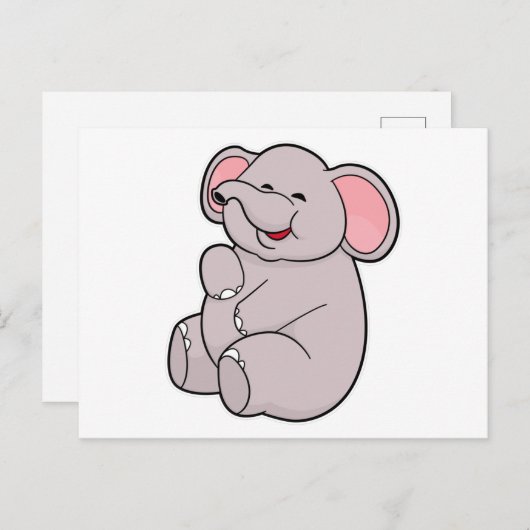 Grappige Olifant Briefkaart (Voorkant / Achterkant)