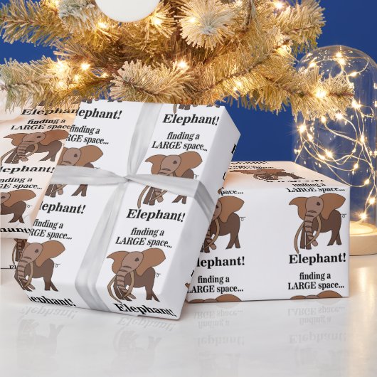 Grappige Olifant Cadeaupapier (Feestdagen)