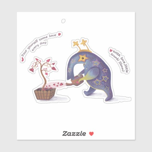 Grappige olifant Custom-Cut Vinyl Sticker (Vel)