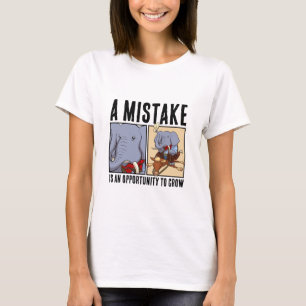 Grappige Olifant Een Fout Is Een Kans Om Te Groeie T-shirt