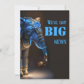 Grappige olifant foto save the date (Voorkant)