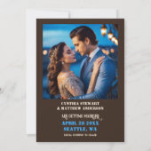 Grappige olifant foto save the date (Achterkant)