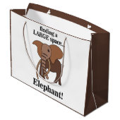 Grappige Olifant Groot Cadeauzakje (Achterkant Gekanteld)
