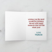 Grappige olifant Happy Birthday Kaart (Binnen)