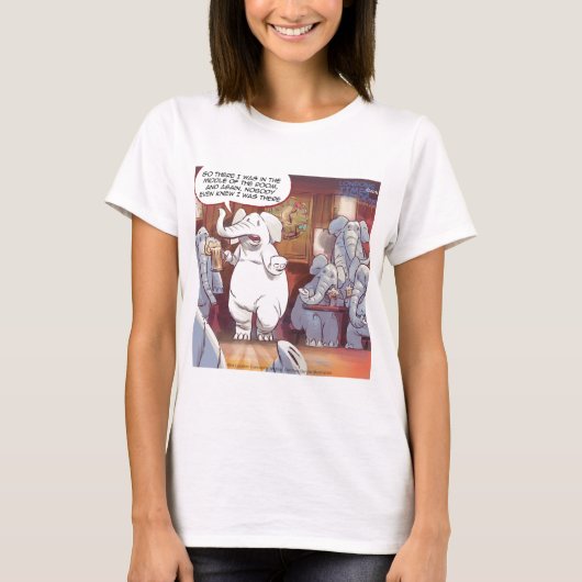 Grappige Olifant in de Kamer T-shirt (Voorkant)