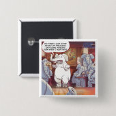Grappige Olifant in de Kamer Vierkante Button 5,1 Cm (Voorkant /achterkant)