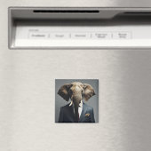 Grappige olifant in pak magneet (Insitu (Vaatwasser))