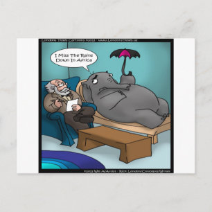 Grappige Olifant in Therapie Briefkaart