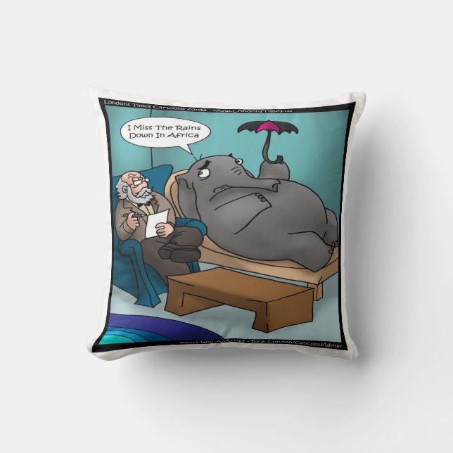 Grappige Olifant In Therapie Kussensloop Kussen (Voorkant)
