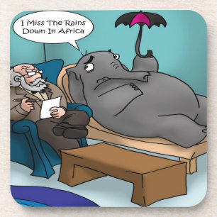 Grappige Olifant in Therapie Onderzetter