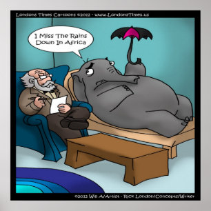 Grappige Olifant In Therapie Poster