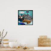 Grappige Olifant In Therapie Poster (Keuken)