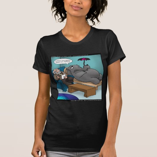 Grappige Olifant in Therapie T-shirt (Voorkant)