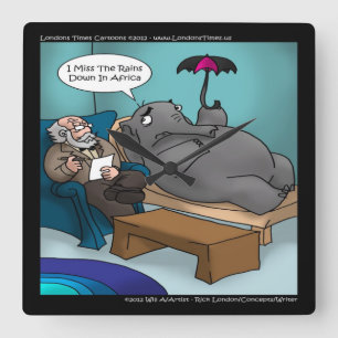 Grappige Olifant In Therapie Wandklok