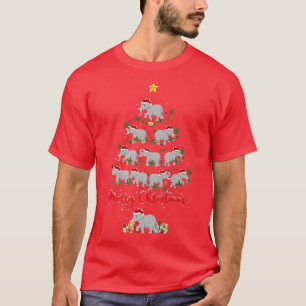 Grappige Olifant Liefhebber Kerstman Olifant Chris T-shirt