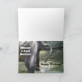 Grappige olifant met gas verjaardag Kaart (Binnen)