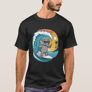 Grappige Olifant Surfplank Strand Zomer Surfen Oli T-shirt