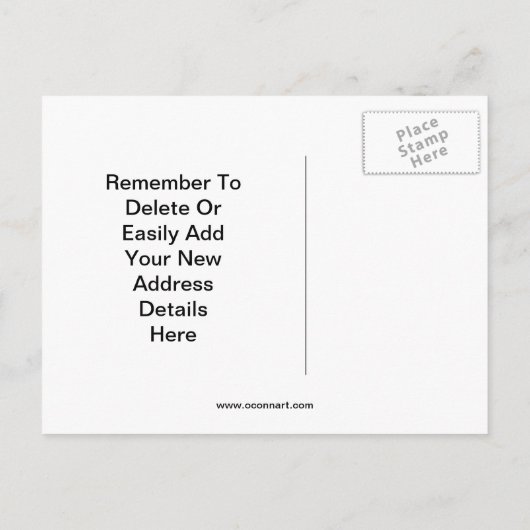 Grappige olifant wijziging van adreskaart aankondigingskaart (Achterkant)