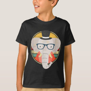Grappige Olifant Wilde Dieren Safari Retro Vintage T-shirt