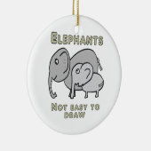 Grappige Olifanten Keramisch Ornament (Rechts)